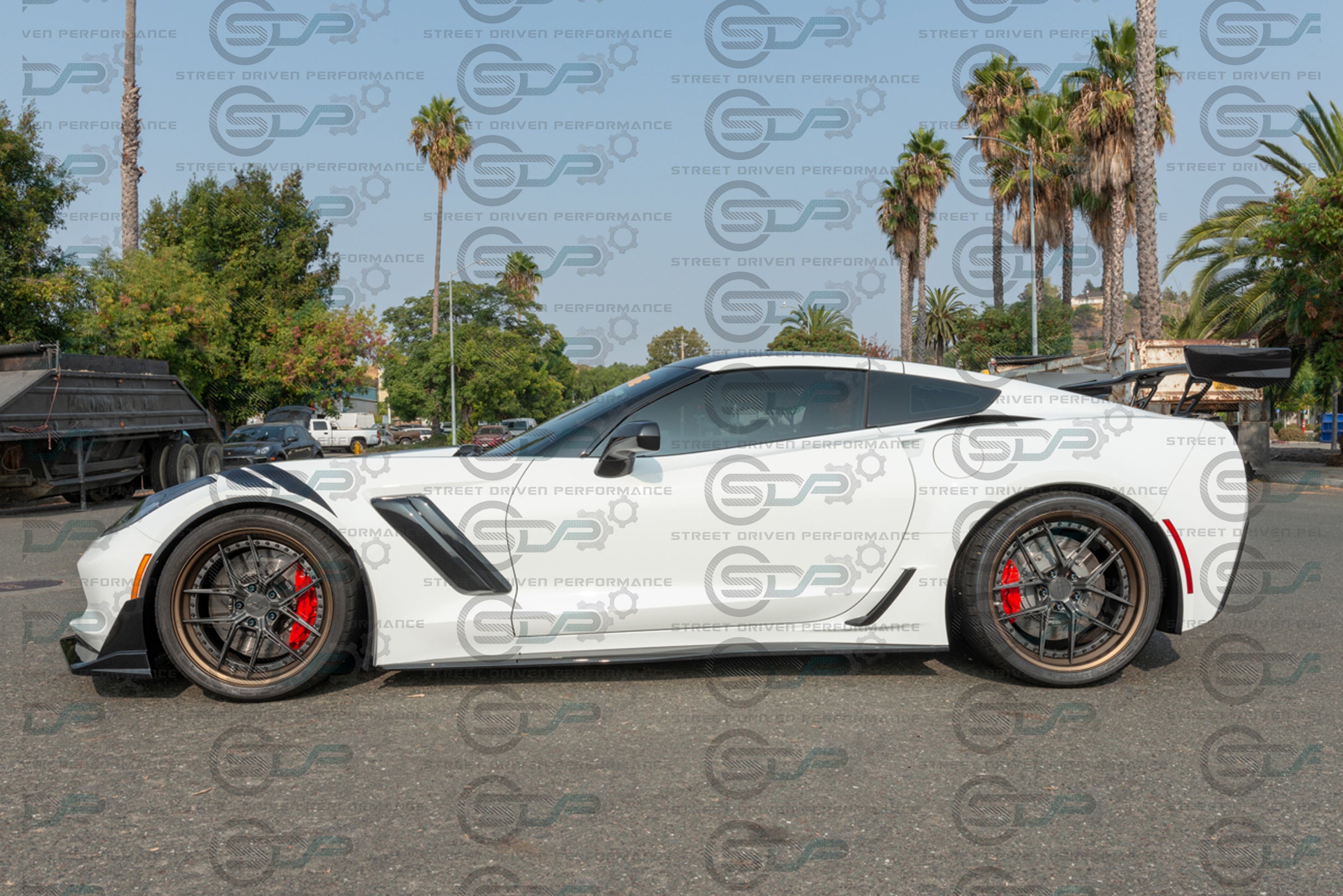 2014-2019 C7 Corvette - Extended Front & Rear Splash Guards / Mud Flaps Pair - for all models